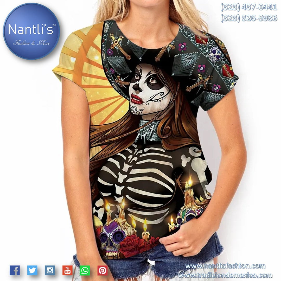 Playeras Modernas para Mujer en Estados Unidos T-Shirts for Women –  Nantli's - Online Store