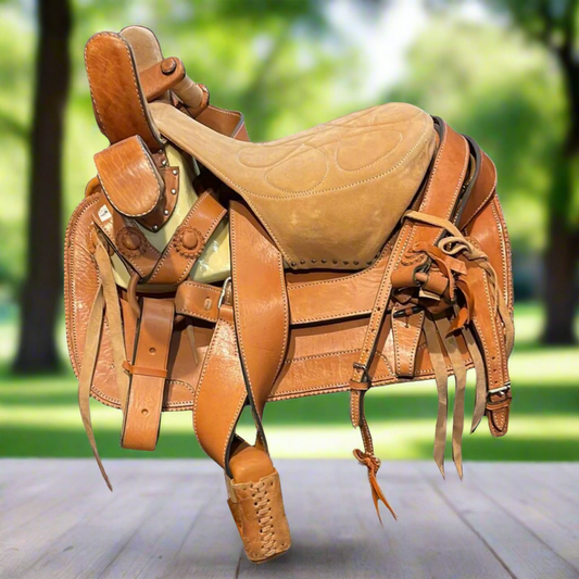 Albarda Charra TM-WD1069 Amber Mexican Saddle