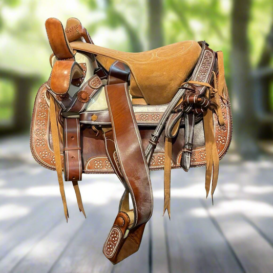 Albarda Charra TM-WD1069 Light Brown Mexican Saddle