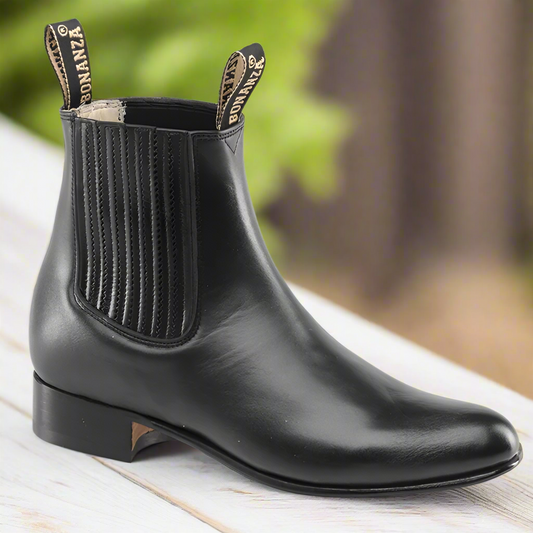BW-100 Black - Botines Charros para Hombres / Men's Paddock Boots / Charro Boots / Chelsea Boots