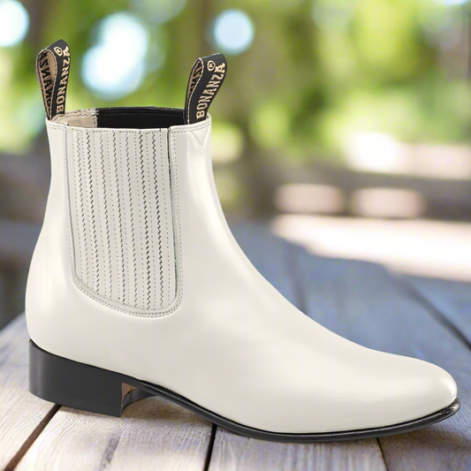 BW-100 Hueso - Botines Charros para Hombres / Men's Paddock Boots / Charro Boots / Chelsea Boots