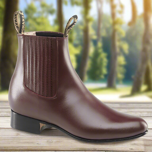 BW-100 Vino - Botines Charros para Hombres / Men's Paddock Boots / Charro Boots / Chelsea Boots