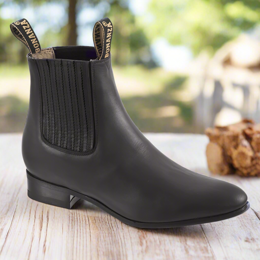 BW-106 Black - Botines Charros para Hombres / Men's Paddock Boots / Charro Boots / Chelsea Boots