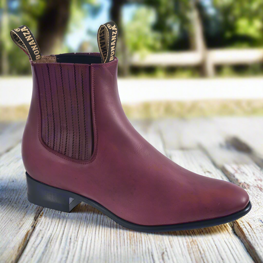 BW-106 Vino - Botines Charros para Hombres / Men's Paddock Boots / Charro Boots / Chelsea Boots