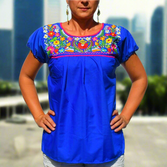 Blusa Bordada TM-77108-B Embroidered Blouse