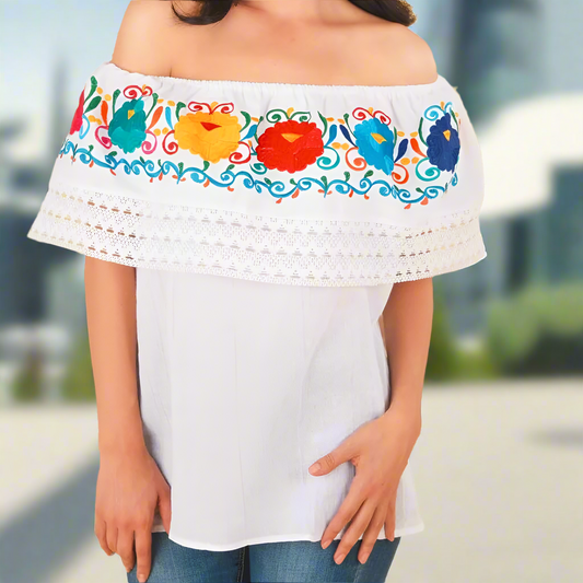Blusa Bordada TM-77506 Embroidered Blouse