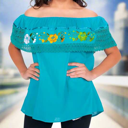 Blusa Campesina Bordada TM-77211 Embroidered Blouse