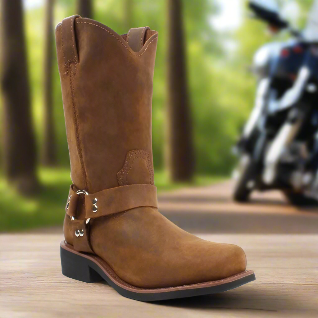 Botas de Motociclista BA122 Brown Biker Boots