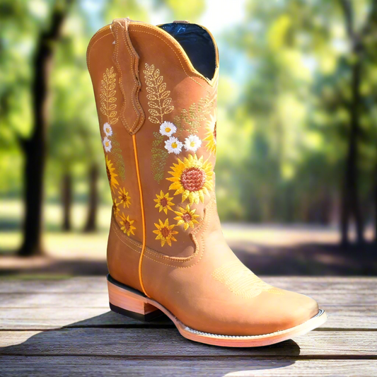 Botas vaqueras para Mujer - TM-WD-Girasol Tan Women's Western Boots