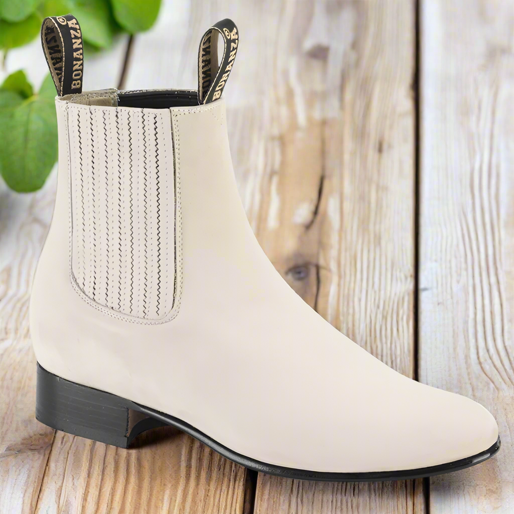 Botines de Charro BW-100 Hueso (Nubuck) - Charro Boots