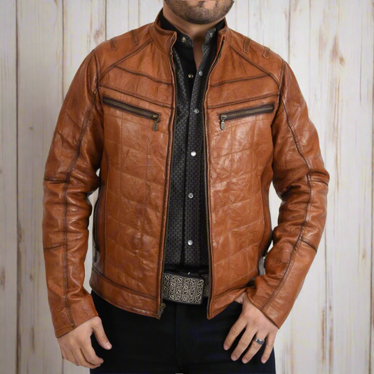 Chamarra de piel para Hombre TM-WD1818 Leather Jacket for Men