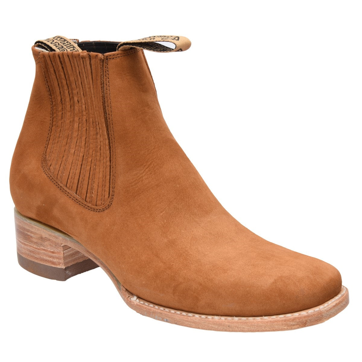 Charro Boots Rodeo Style Botines de Charro Punta Rodeo TM-WD11-0738 Light Brown