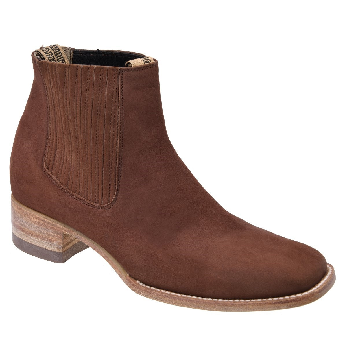 Charro Boots Rodeo Style Botines de Charro Punta Rodeo TM-WD11-0741 Brown (Nubuck)