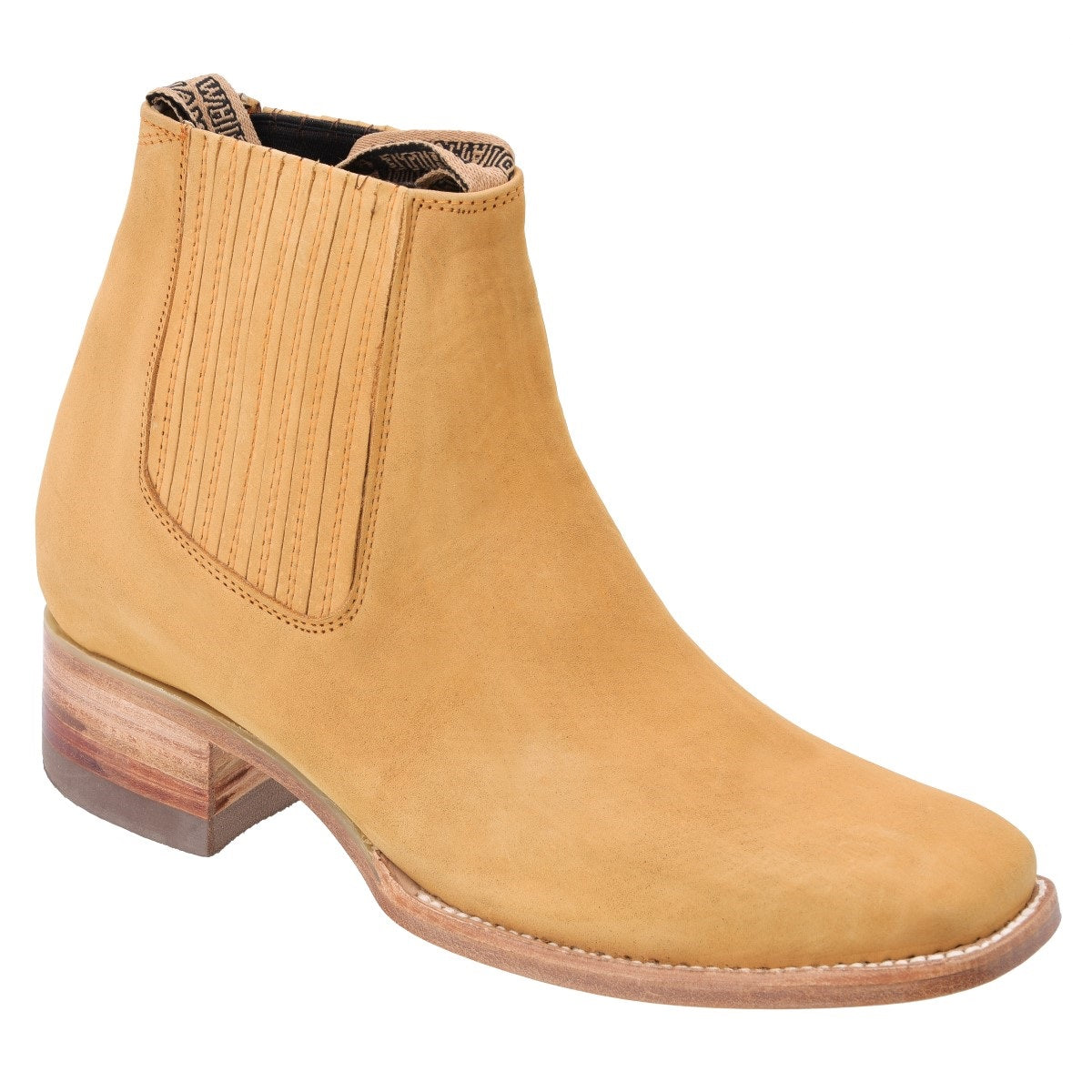 Charro Boots Rodeo Style Botines de Charro Punta Rodeo TM-WD11-0742 Yellow Sand (Nubuck)
