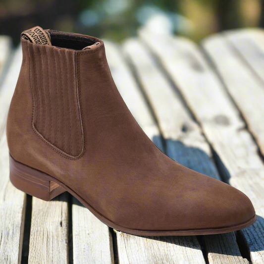 Charro Boots for Men Botines de Charro TM-WD11-0721 Brown (Nubuck)
