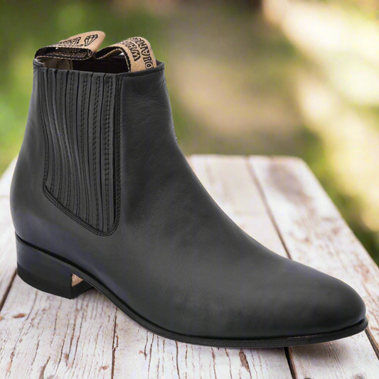 Charro Boots for Men Botines de Charro TM-WD11-0724 Black