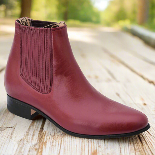 Charro Boots for Men Botines de Charro TM-WD11-0727 Wine