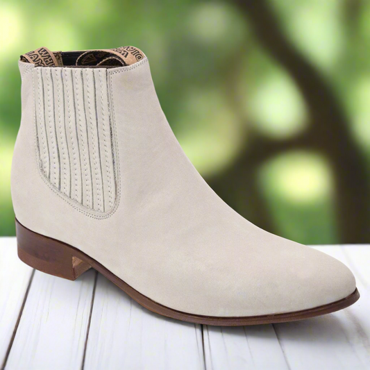 Charro Boots for men Botines de Charro TM-WD11-0723 Bone (Nubuck)
