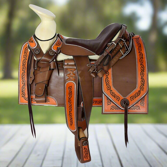 Charro Horse Saddle TM-62116 - Silla de Montar para Charros