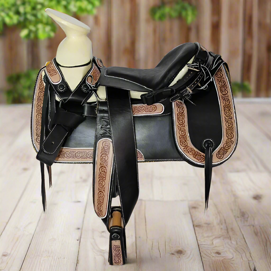 Charro Horse Saddle TM-62241 - Silla de Montar para Charros