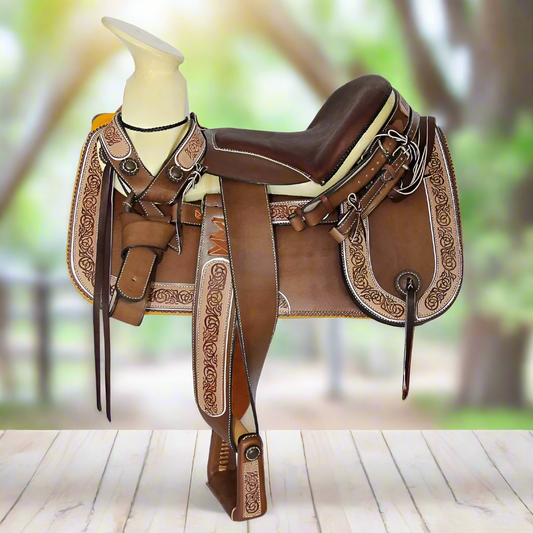 Charro Horse Saddle TM-62242 - Silla de Montar para Charros