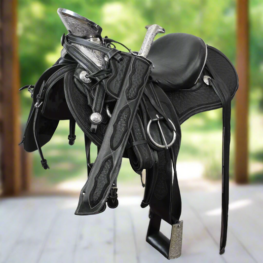 Charro Horse Saddle TM-WD1047 - Silla de Montar para Charros
