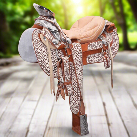Charro Horse Saddle TM-WD1052 - Silla de Montar para Charros