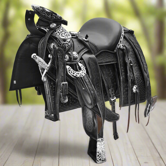 Charro Horse Saddle TM-WD1054 - Silla de Montar para Charros