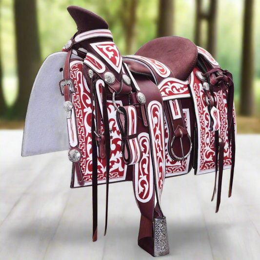 Charro Horse Saddle TM-WD1059 - Silla de Montar para Charros