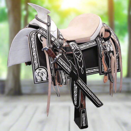Charro Horse Saddle TM-WD1061 - Silla de Montar para Charros