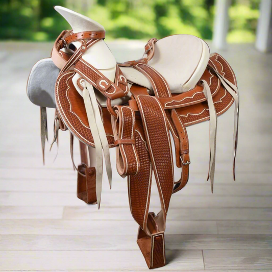 Charro Horse Saddle TM-WD1065 - Silla de Montar para Charros