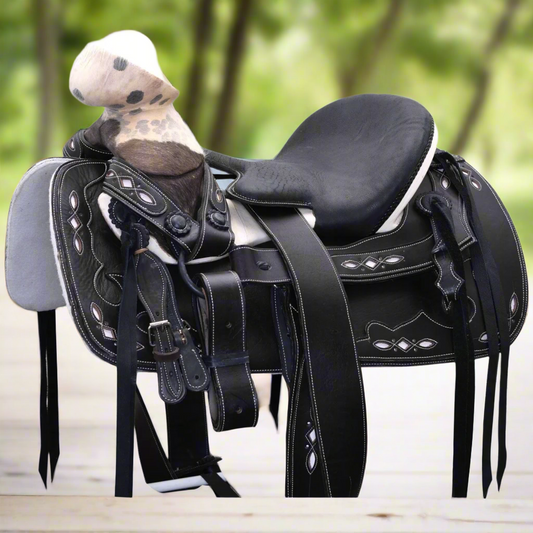 Charro Horse Saddle TM-WD1067 - Silla de Montar para Charros