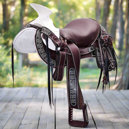 Charro Horse Saddle TM-WD1072 - Silla de Montar para Charros
