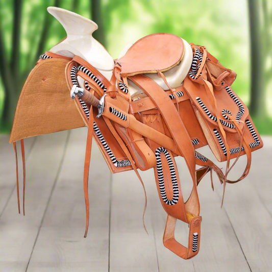 Charro Horse Saddle TM-WD1079 - Silla de Montar para Charros