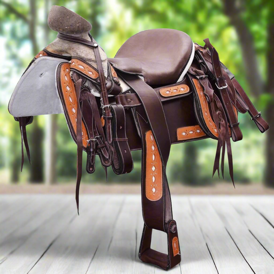 Charro Horse Saddle TM-WD1080 - Silla de Montar para Charros