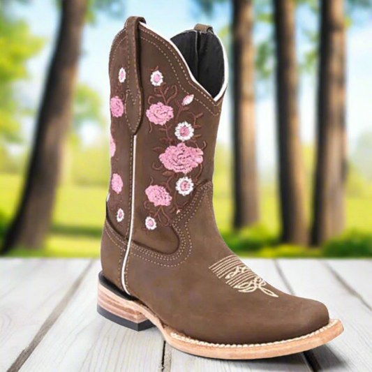 Girls Western Boots Botas vaqueras para ninas TM-WD11-0389K Brown