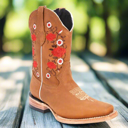 Girls Western Boots Botas vaqueras para ninas TM-WD11-0390K Light Brown