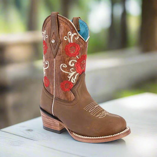 Girls Western Boots Botas vaqueras para ninas TM-WD11-0391K Brown