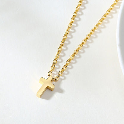 Pendiente y Collar para Hombre o Mujer Men's Small Cross Pendant cruz crucifijo gold color