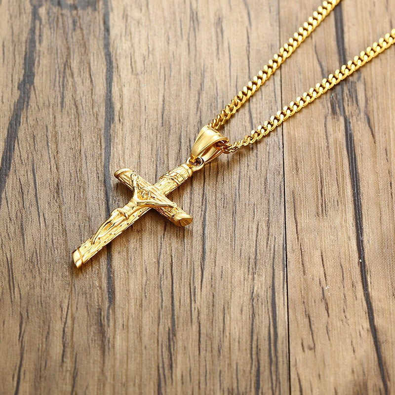 Pendiente y Collar para Hombre o Mujer Cross Necklace for Men Women theme color