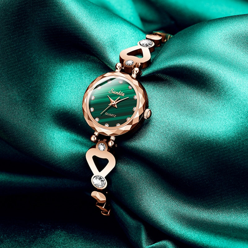 Reloj para Mujeres Fashion High-end Watch for Women Diamond Mirror Tungsten Steel Waterproof Quartz Clock Women Wristwatch