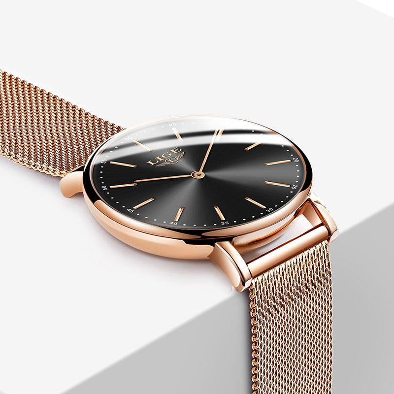 Reloj para Mujeres Rose Gold Women Watch Business Quartz Watch Ladies Female Wrist Watch Girl Clock Relogio Feminino