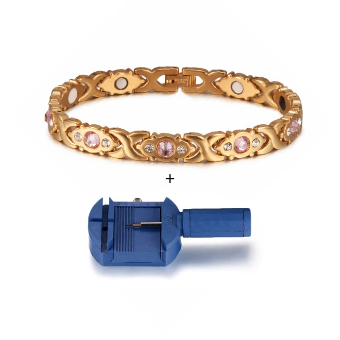 Women's Bracelet Pulsera para mujeres Energy Magnetic Bracelets for Women Health Bracelet Femme Stainless Steel Chain Link Bracelets
