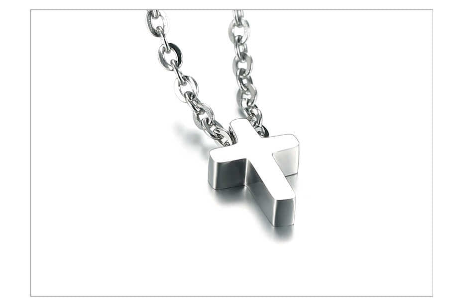 Pendiente y Collar para Hombre o Mujer Men's Small Cross Pendant cruz crucifijo silver color