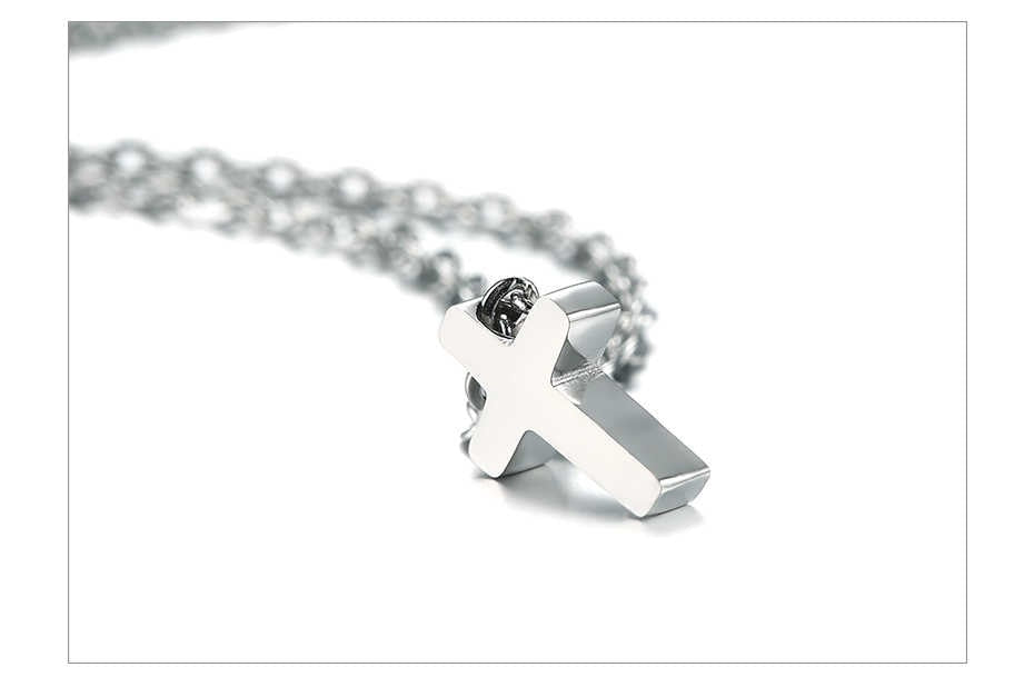 Pendiente y Collar para Hombre o Mujer Men's Small Cross Pendant cruz crucifijo silver color theme