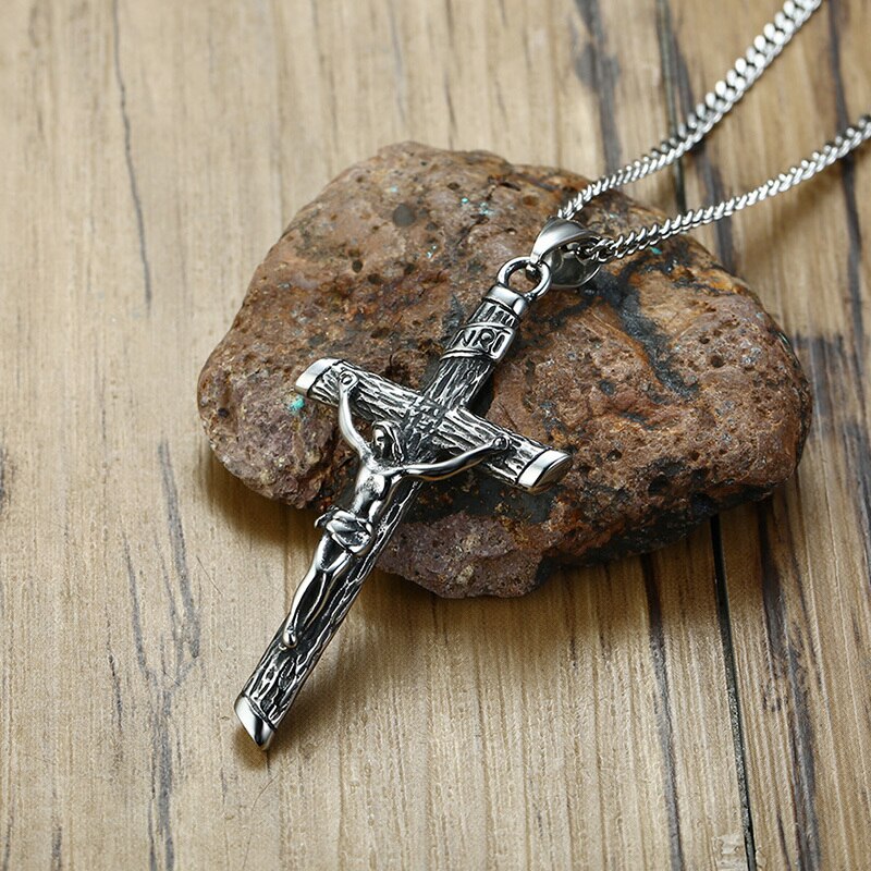 Pendiente y Collar para Hombre o Mujer Cross Necklace for Men Women rustic color theme photo