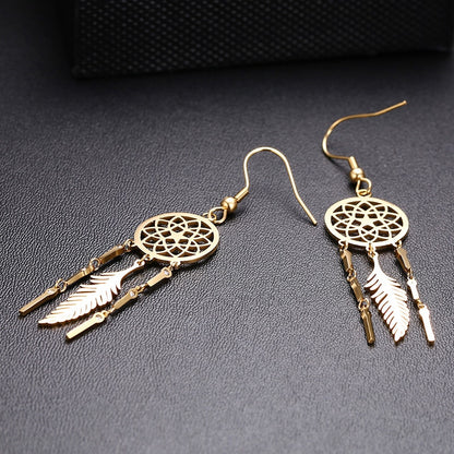 Chic Dreamcatcher Dangle Earrings for Women Aretes para mujeres theme photo