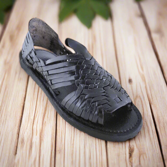 Huaraches Artesanales BA-Pachuco Black - Leather Sandals