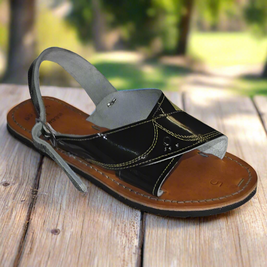 Huaraches Mexicanos BA-Cruzado Black - Leather Sandals