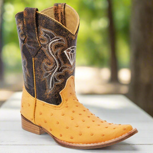 Kids Western Boots Botas vaqueras para ninos TM-WD11-0372K Mantequilla